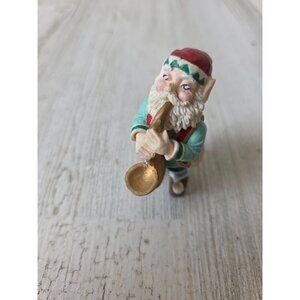 Vintage Santa saxophone band figurine Bell village Xmas decor